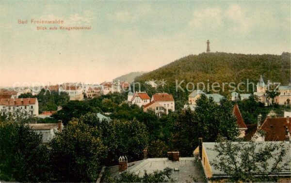 Bad Freienwalde Panorama mit Kriegerdenkmal