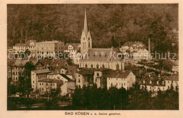 Bad Koesen Blick von der Saline Kirche