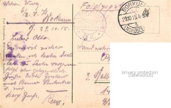 Borkum Nordseeheilbad Strandpromenade Feldpost – Bild 2