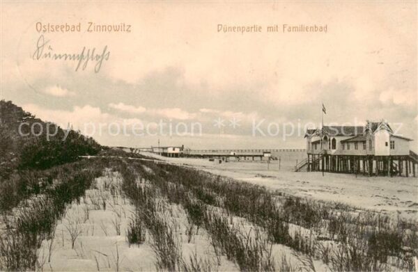 Zinnowitz Ostseebad Duenenpartie mit Familienbad