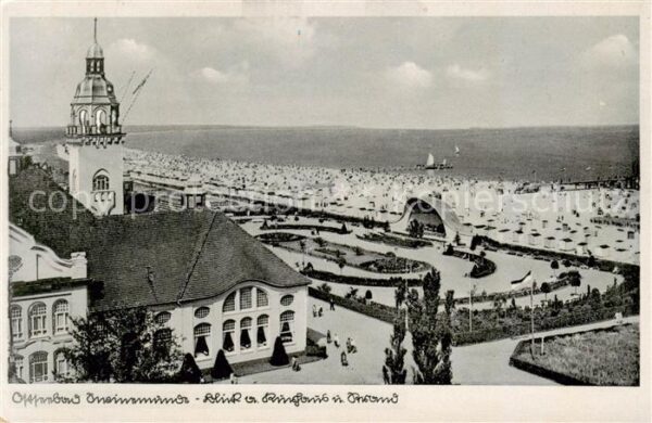 Swinemuende Swinoujscie Blick vom Kurhaus zum Strand