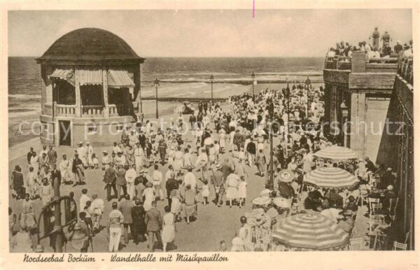 Borkum Nordseeheilbad Wandelhalle mit Musikpavillon