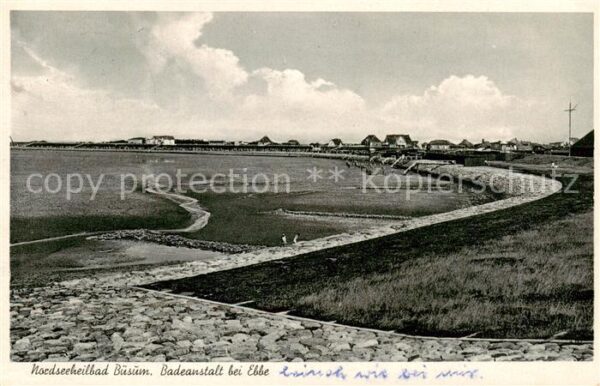 Buesum Nordseebad Badeanstalt bei Ebbe