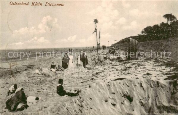 Klein-Dievenow Dziwnow Pommern PL Strandpartie