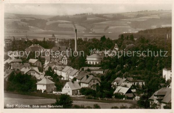 Bad Kudowa Kudowa-Zdroj Niederschlesien PL Blick zum Badeviertel