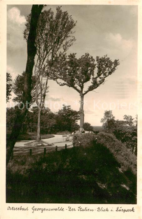 Georgenswalde Otradnoje Rauschen Ostseebad RU Der Italien Blick im Kurpark