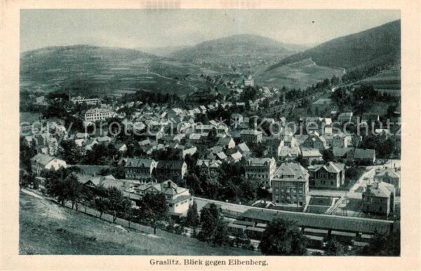 Graslitz Kraslice CZ Blick gegen Eibenberg