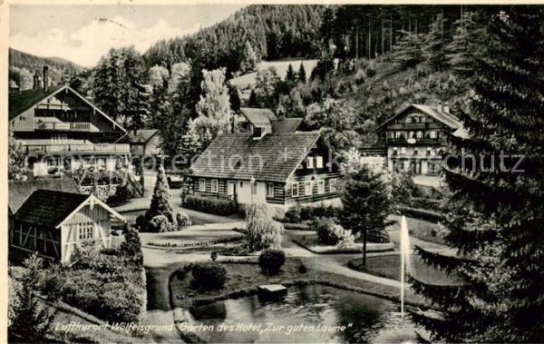 Woelfelsgrund Glatz PL Garten des Hotels Zur guten Laune