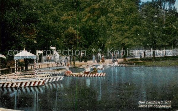 Bad Landeck Schlesien PL Partie am Gondelteich