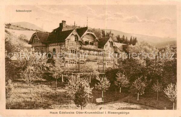 Ober-Krummhuebel Karpacz Riesengebirge PL Haus Edelweiss Schneekoppe