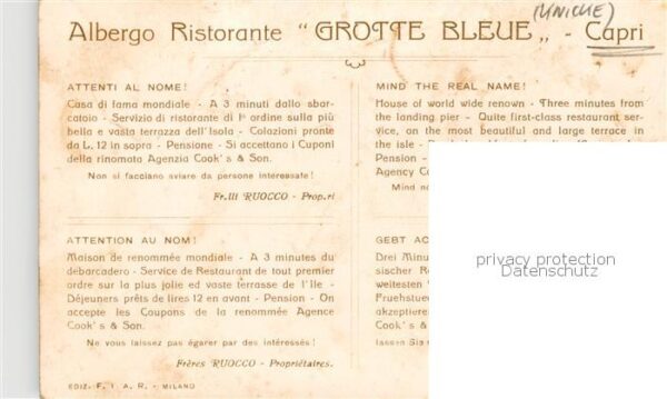 Capri Italia Hotel Grotte Bleue – Bild 2