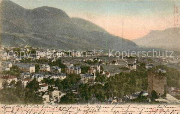 Obermais Meran Suedtirol IT Blick vom Tappeinerweg