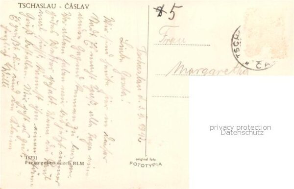 Tschaslau Caslav CZ Teilansicht mit Kirchen – Bild 2