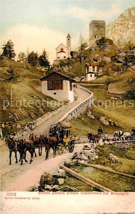 Val Bregaglia Strada postale presso Castelmuro