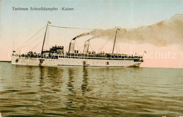 Dampfer Binnenschifffahrt Schnelldampfer Kaiser