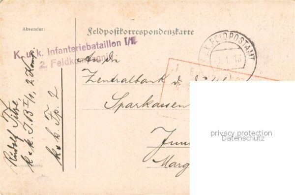 Kuenstlerkarte Assmann Richard Schlesier Heim Suedwestfront 1917 – Bild 2