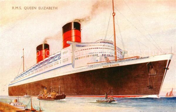 Dampfer Oceanliner Salmon Series R.M.S. Queen Elizabeth