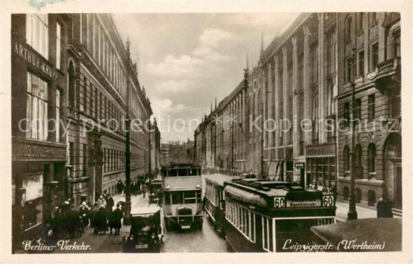 Strassenbahn Berlin Leipzigerstrasse Wertheim