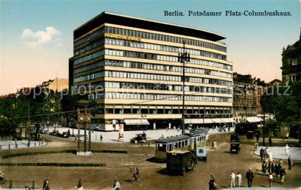 Strassenbahn Berlin Potsdamer Platz Columbushaus
