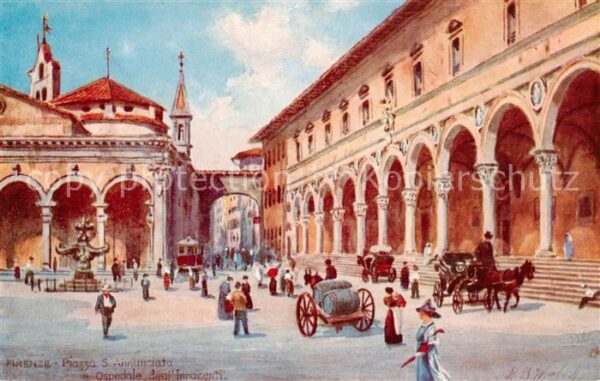 Verlag Tucks Oilette Serie Fierenze Piazza