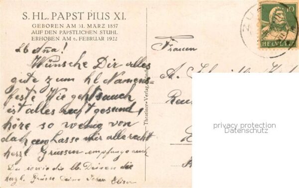 Papst S.HL.Papst Pius XI – Bild 2
