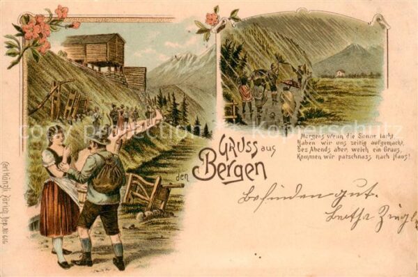 Verlag Kuenzli Zuerich Nr. Nr. 616 Gruss aus Bergen
