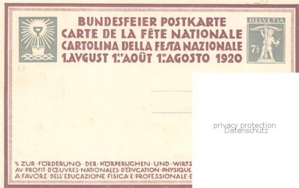 Bundesfeier Schweiz KÃ¶rperlische und Wirtschaftliche erziehung – Bild 2