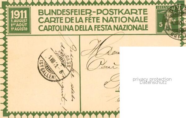 Bundesfeier Schweiz Graph Anstalt – Bild 2