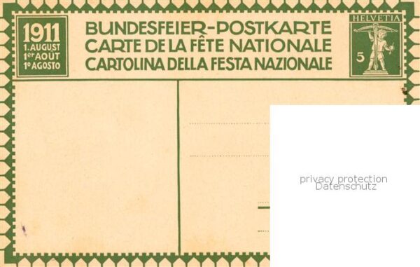 Bundesfeier Schweiz Graph anstalt J.E. Wolfensberger ZÃ¼rich – Bild 2