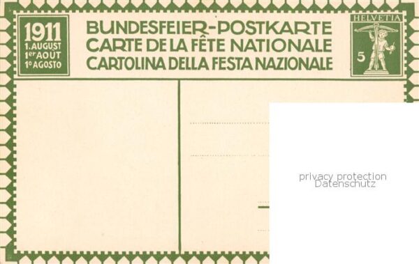Bundesfeier Schweiz Graph anstalt J.E.Wolfensberger Zuerich – Bild 2