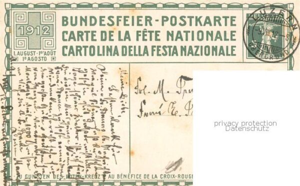 Bundesfeier Schweiz H.B.Wieland Flage – Bild 2