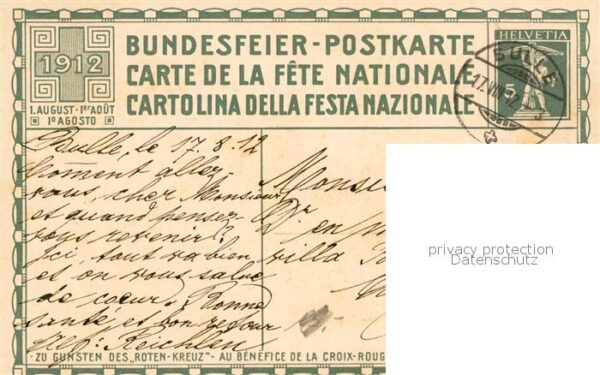Bundesfeier Schweiz H.B.Wieland Oraph anstalt J.E. Wolfenberger Zuerich – Bild 2