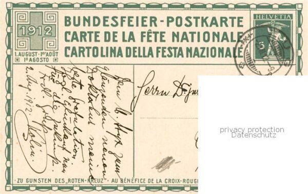 Bundesfeier Schweiz H.B.Wieland Oraph anstalt J.E. Wolfenberger Zuerich – Bild 2