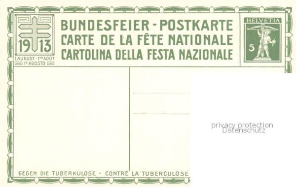 Bundesfeier Schweiz A.M. Baechliger Graph. Werkstaetten Gebr. Fretz Zuerich – Bild 2