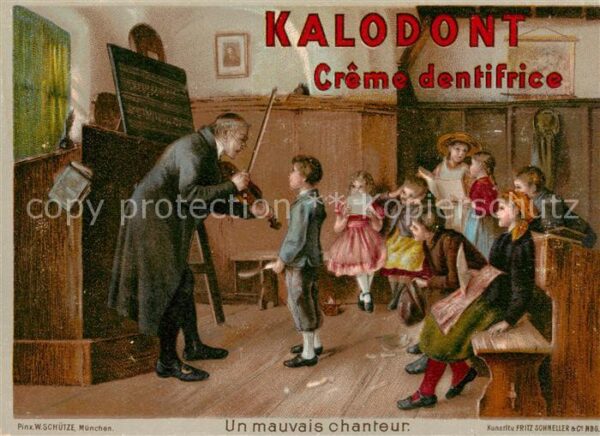 Geige Schule Kolodont Werbung