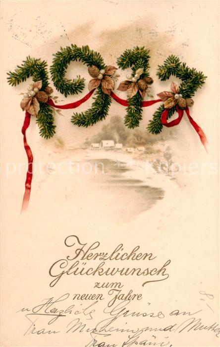 Jahreszahl Glueckwunsch 1917