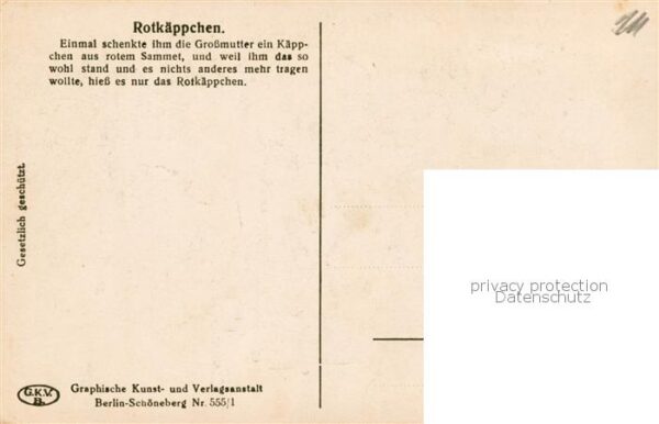 Maerchen Sagen fairy tale conte Rotkaeppchen – Bild 2
