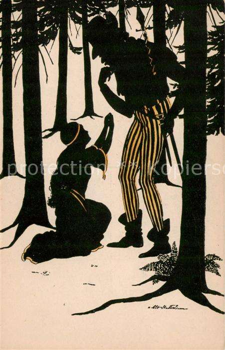 Maerchen Sagen fairy tale conte Schneewittchen Schattenbild