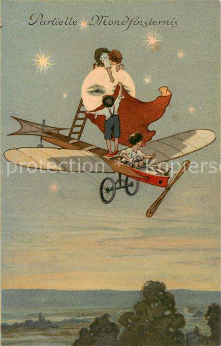 Kinder Child Enfants Mondfinsternis