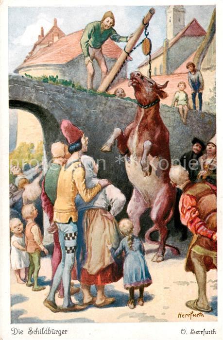 Maerchen Sagen fairy tale conte Herrfurt Die Schildbuerger