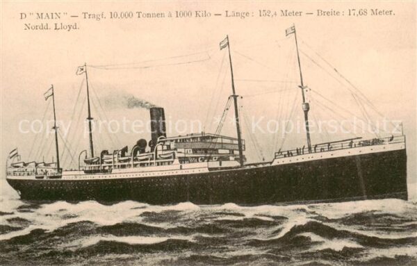Dampfer Oceanliner MAIN Nordd. Lloyd