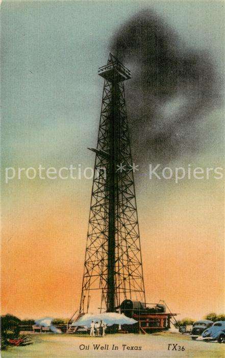 Oil-Fields oelfoerderung Gisement-de-Petrole TX36 Oil Well In Texas