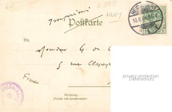 Kley Kuenstlerlitho Heidelberg der gesprengte Thurm – Bild 2
