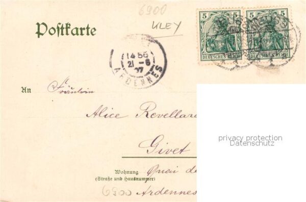 Kley Kuenstlerlitho Schlossaltan Achteckiger Thurm – Bild 2