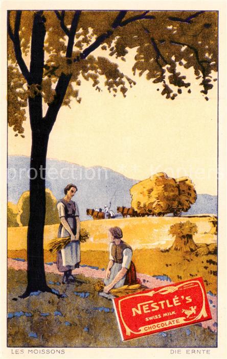 Werbung Reklame NESTLES Les Moissons Die Ernte