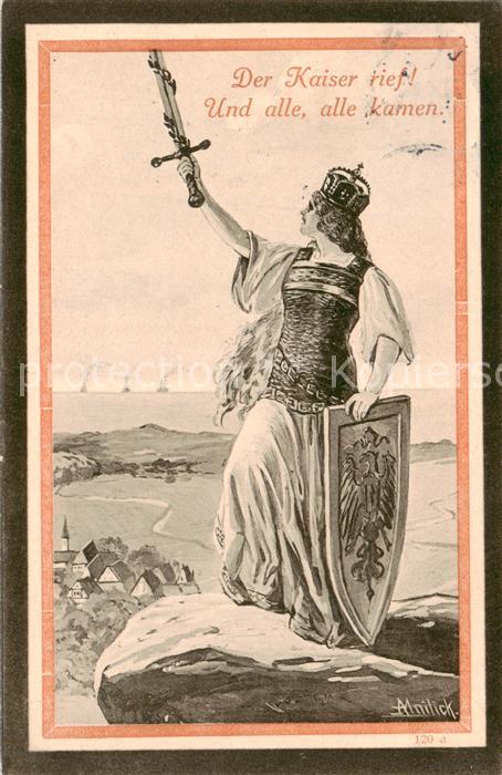 Germania Amnilick 120 Kriegs Gedenk Postkarte 1914