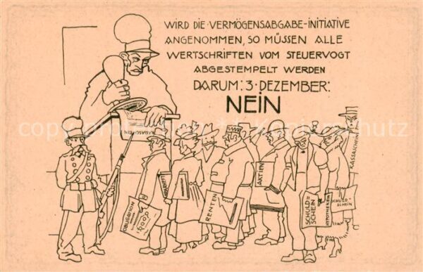 Politik Propaganda Schweiz Vermoegensabgabe Initiative