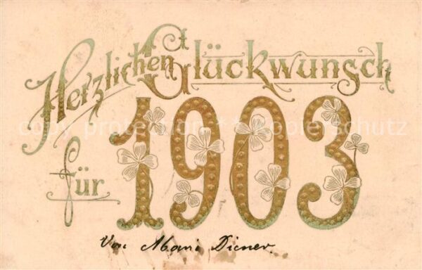 Jahreszahl Year Annee Ano 1903
