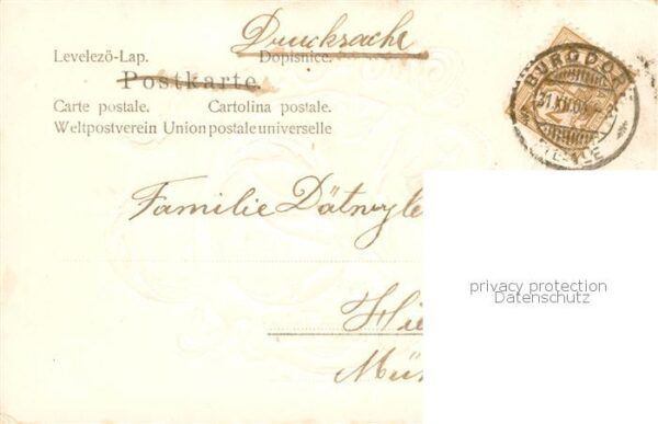 Jahreszahl Year Annee Ano 1905 Glueck u. Segen Litho – Bild 2