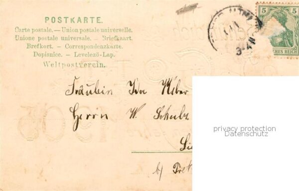 Jahreszahl Year Annee Ano 1905 Behuet dich Gott – Bild 2